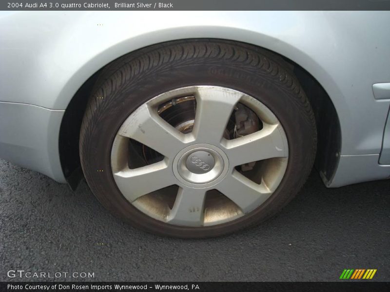 Brilliant Silver / Black 2004 Audi A4 3.0 quattro Cabriolet