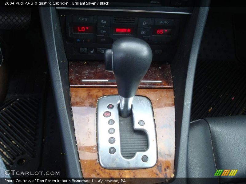 Brilliant Silver / Black 2004 Audi A4 3.0 quattro Cabriolet