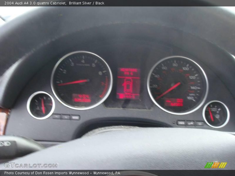 Brilliant Silver / Black 2004 Audi A4 3.0 quattro Cabriolet