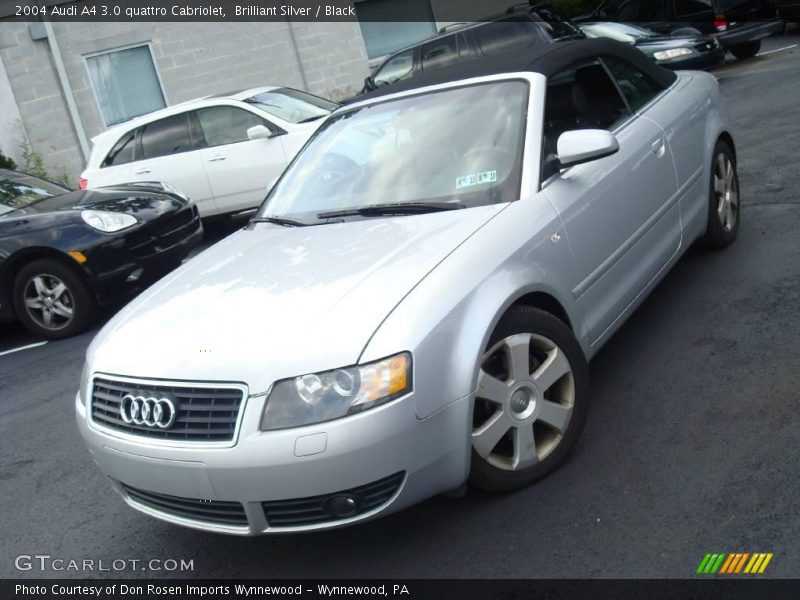 Brilliant Silver / Black 2004 Audi A4 3.0 quattro Cabriolet