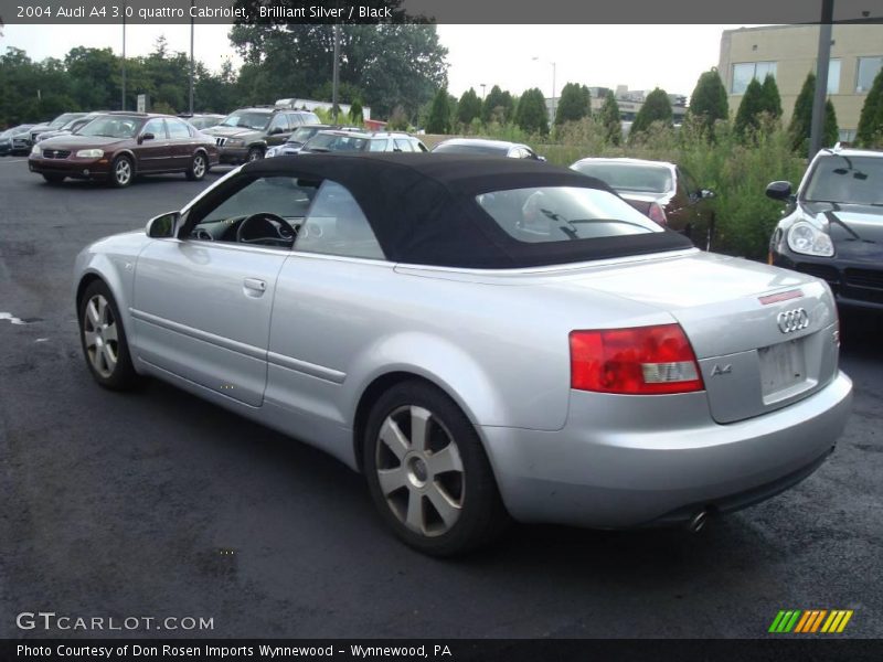 Brilliant Silver / Black 2004 Audi A4 3.0 quattro Cabriolet