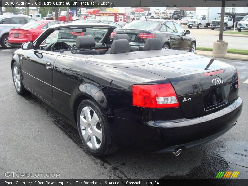 Brilliant Black / Ebony 2006 Audi A4 3.0 quattro Cabriolet