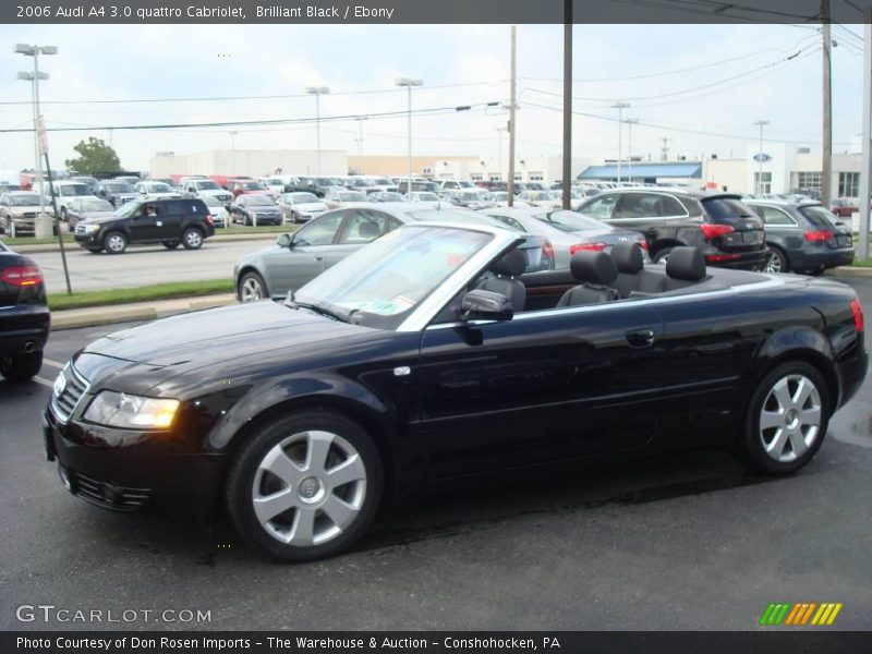 Brilliant Black / Ebony 2006 Audi A4 3.0 quattro Cabriolet