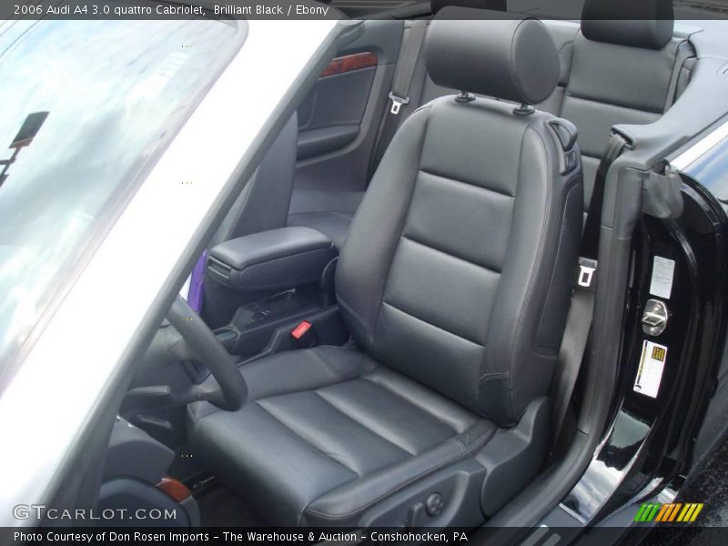 Brilliant Black / Ebony 2006 Audi A4 3.0 quattro Cabriolet