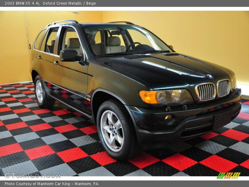 Oxford Green Metallic / Beige 2003 BMW X5 4.4i