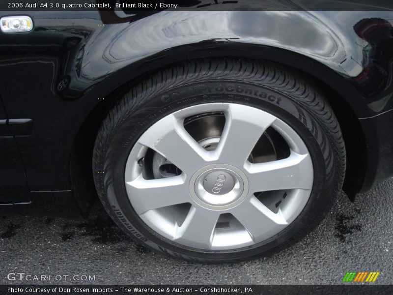 Brilliant Black / Ebony 2006 Audi A4 3.0 quattro Cabriolet