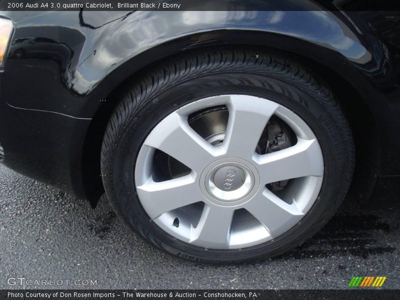 Brilliant Black / Ebony 2006 Audi A4 3.0 quattro Cabriolet