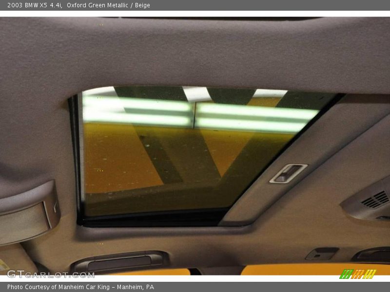 Oxford Green Metallic / Beige 2003 BMW X5 4.4i
