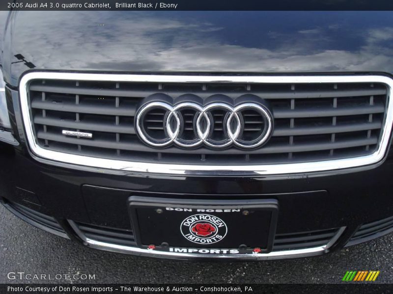 Brilliant Black / Ebony 2006 Audi A4 3.0 quattro Cabriolet