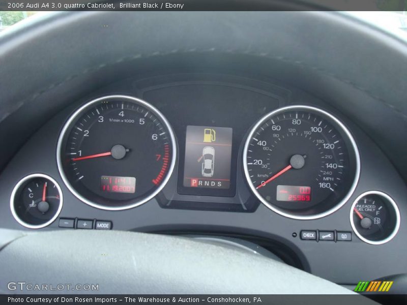 Brilliant Black / Ebony 2006 Audi A4 3.0 quattro Cabriolet