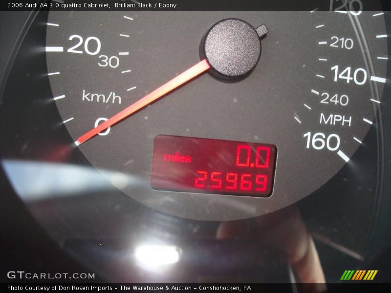 Brilliant Black / Ebony 2006 Audi A4 3.0 quattro Cabriolet