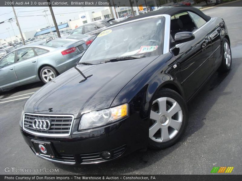 Brilliant Black / Ebony 2006 Audi A4 3.0 quattro Cabriolet