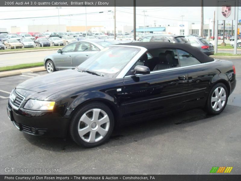 Brilliant Black / Ebony 2006 Audi A4 3.0 quattro Cabriolet