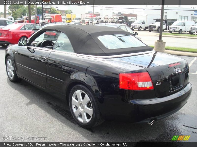 Brilliant Black / Ebony 2006 Audi A4 3.0 quattro Cabriolet