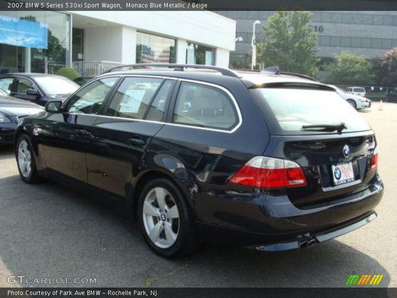 Monaco Blue Metallic / Beige 2007 BMW 5 Series 530xi Sport Wagon
