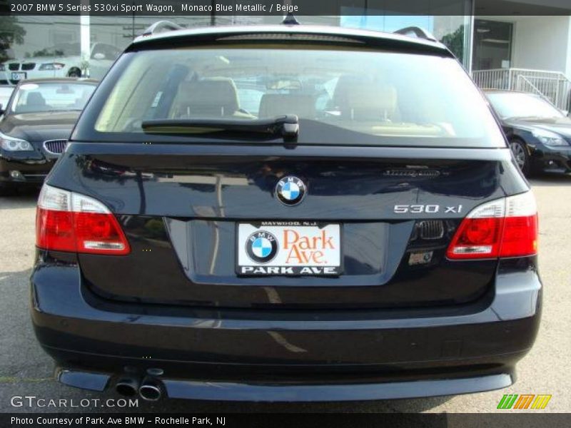 Monaco Blue Metallic / Beige 2007 BMW 5 Series 530xi Sport Wagon