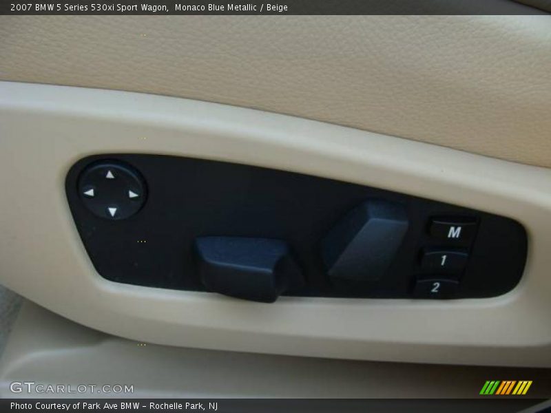 Monaco Blue Metallic / Beige 2007 BMW 5 Series 530xi Sport Wagon