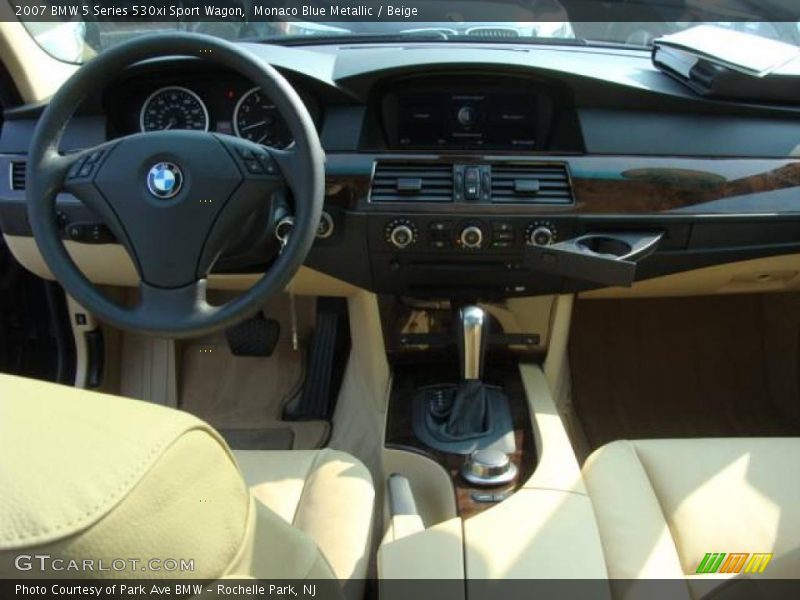Monaco Blue Metallic / Beige 2007 BMW 5 Series 530xi Sport Wagon