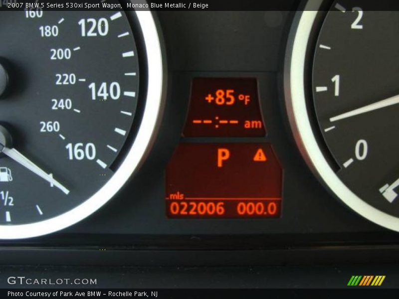 Monaco Blue Metallic / Beige 2007 BMW 5 Series 530xi Sport Wagon