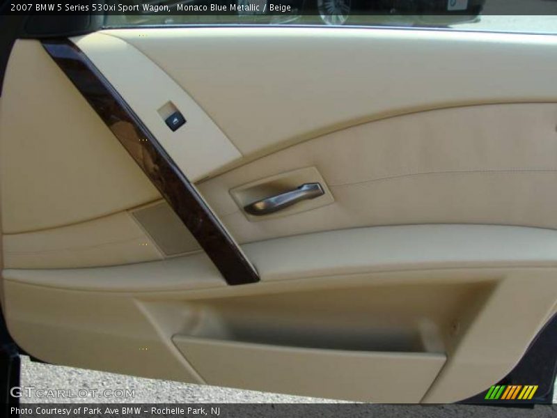 Monaco Blue Metallic / Beige 2007 BMW 5 Series 530xi Sport Wagon