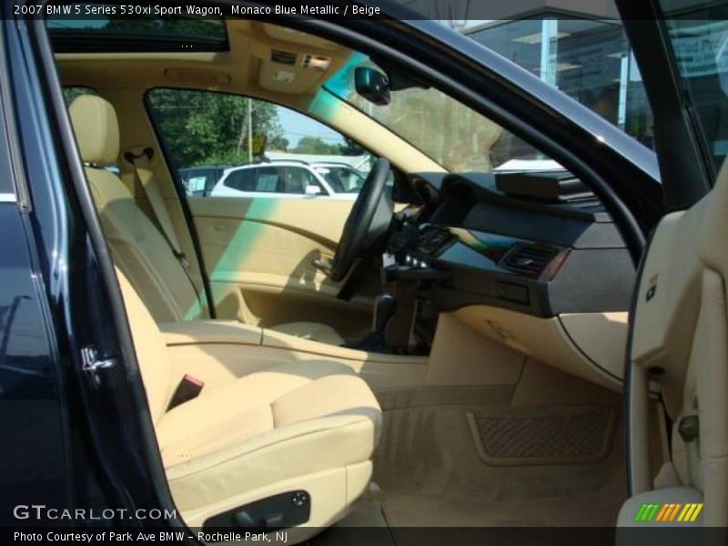 Monaco Blue Metallic / Beige 2007 BMW 5 Series 530xi Sport Wagon