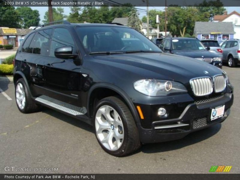 Black Sapphire Metallic / Black 2009 BMW X5 xDrive48i