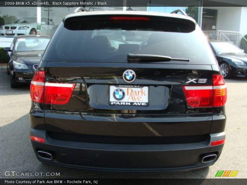 Black Sapphire Metallic / Black 2009 BMW X5 xDrive48i