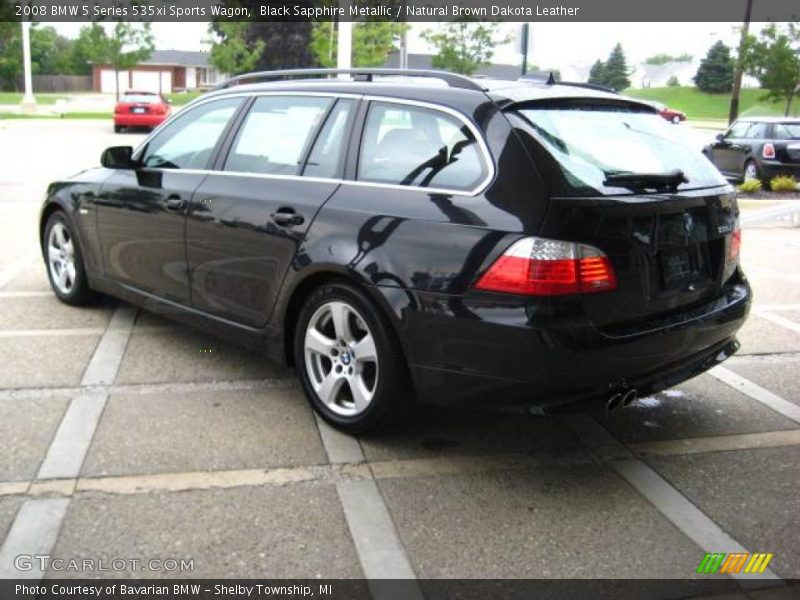 Black Sapphire Metallic / Natural Brown Dakota Leather 2008 BMW 5 Series 535xi Sports Wagon