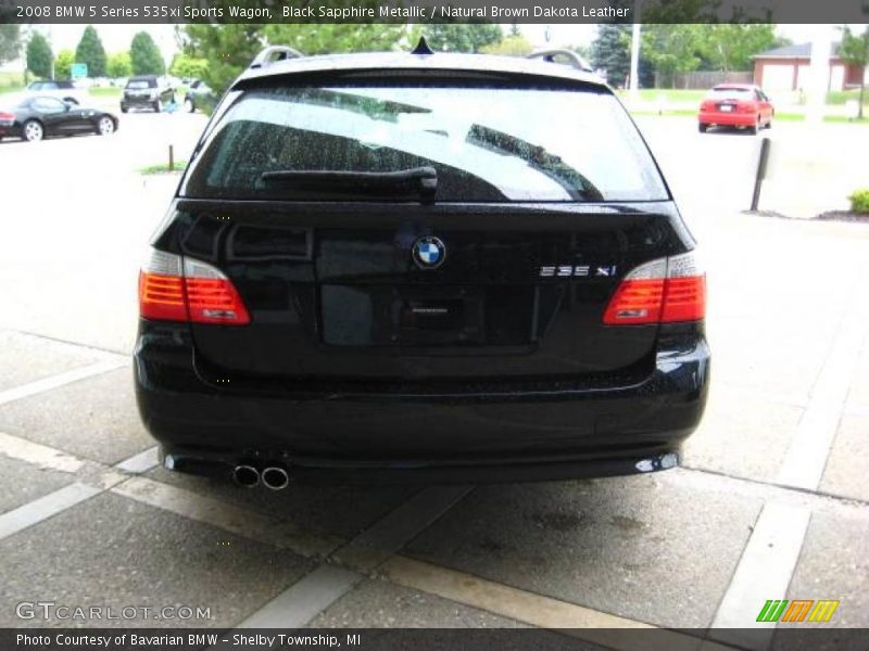 Black Sapphire Metallic / Natural Brown Dakota Leather 2008 BMW 5 Series 535xi Sports Wagon