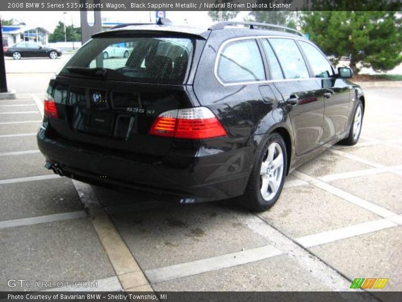 Black Sapphire Metallic / Natural Brown Dakota Leather 2008 BMW 5 Series 535xi Sports Wagon