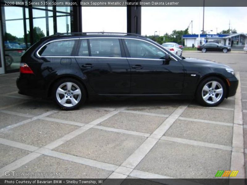 Black Sapphire Metallic / Natural Brown Dakota Leather 2008 BMW 5 Series 535xi Sports Wagon