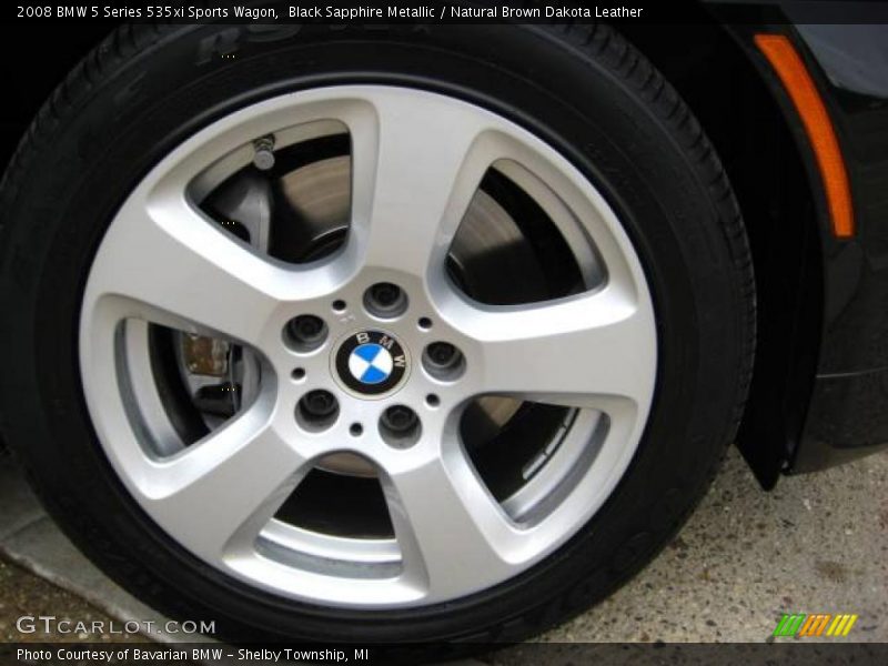 Black Sapphire Metallic / Natural Brown Dakota Leather 2008 BMW 5 Series 535xi Sports Wagon