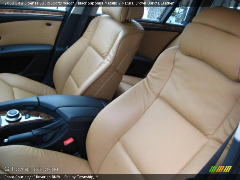 Black Sapphire Metallic / Natural Brown Dakota Leather 2008 BMW 5 Series 535xi Sports Wagon