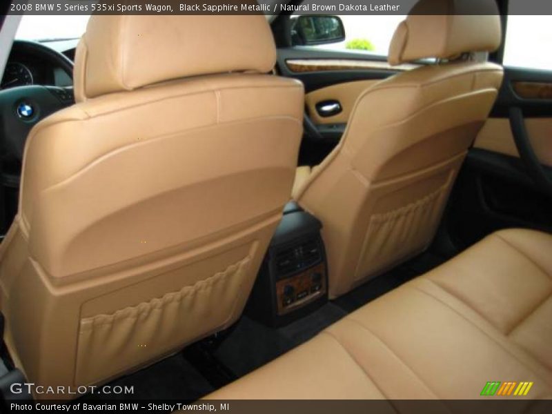 Black Sapphire Metallic / Natural Brown Dakota Leather 2008 BMW 5 Series 535xi Sports Wagon