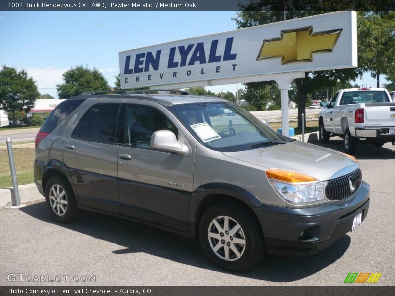 Pewter Metallic / Medium Oak 2002 Buick Rendezvous CXL AWD