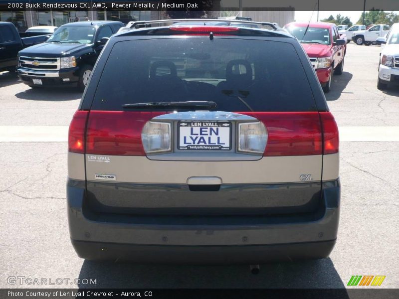 Pewter Metallic / Medium Oak 2002 Buick Rendezvous CXL AWD