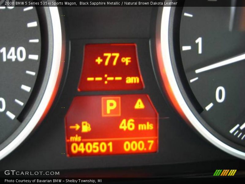 Black Sapphire Metallic / Natural Brown Dakota Leather 2008 BMW 5 Series 535xi Sports Wagon