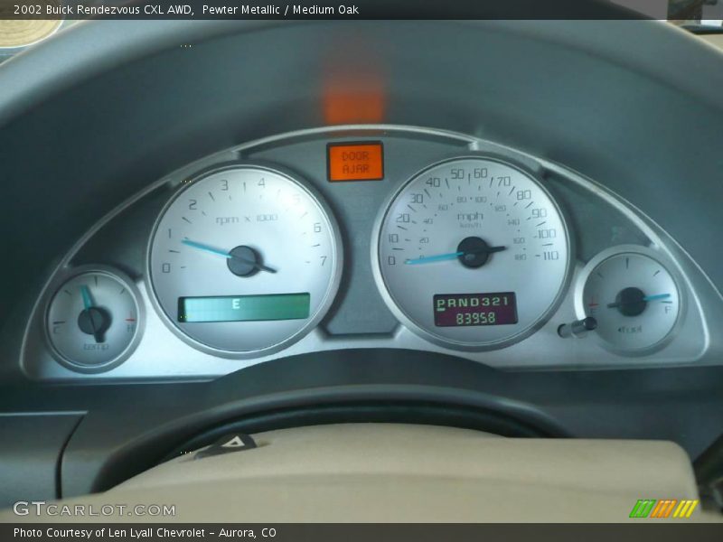 Pewter Metallic / Medium Oak 2002 Buick Rendezvous CXL AWD
