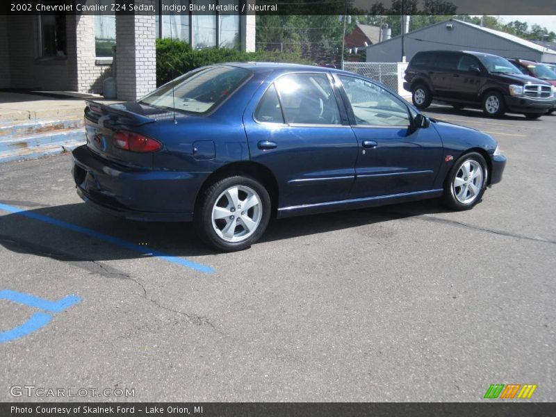 Indigo Blue Metallic / Neutral 2002 Chevrolet Cavalier Z24 Sedan