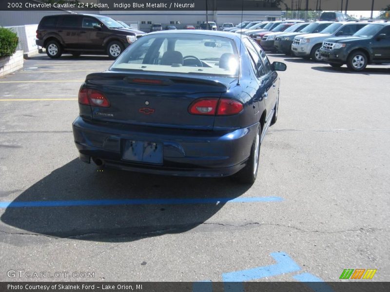 Indigo Blue Metallic / Neutral 2002 Chevrolet Cavalier Z24 Sedan