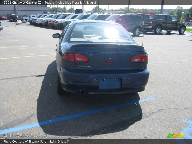 Indigo Blue Metallic / Neutral 2002 Chevrolet Cavalier Z24 Sedan