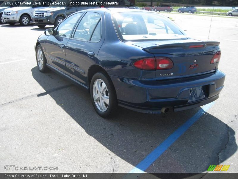 Indigo Blue Metallic / Neutral 2002 Chevrolet Cavalier Z24 Sedan