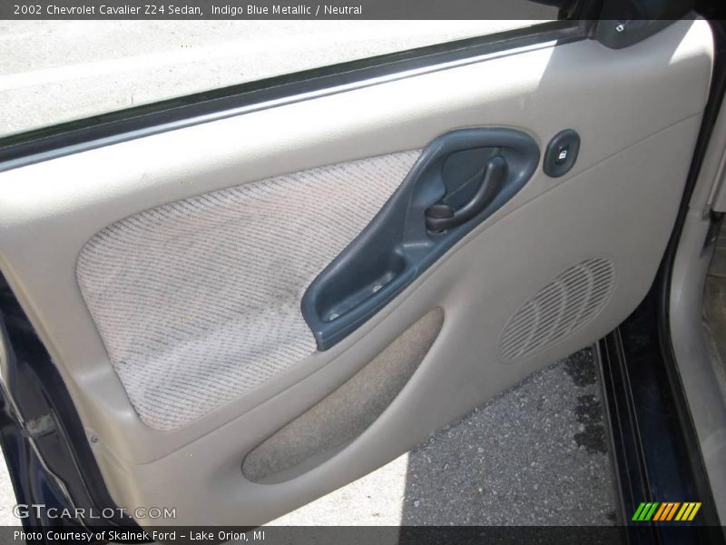 Indigo Blue Metallic / Neutral 2002 Chevrolet Cavalier Z24 Sedan