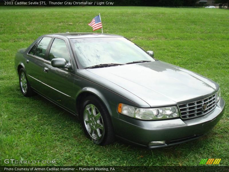 Thunder Gray ChromaFlair / Light Gray 2003 Cadillac Seville STS