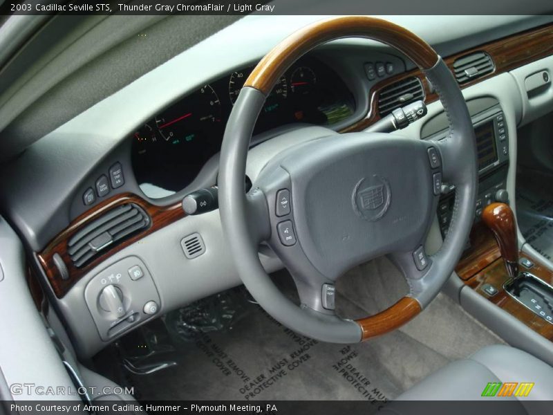 Thunder Gray ChromaFlair / Light Gray 2003 Cadillac Seville STS