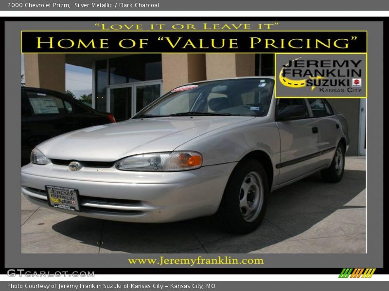 Silver Metallic / Dark Charcoal 2000 Chevrolet Prizm