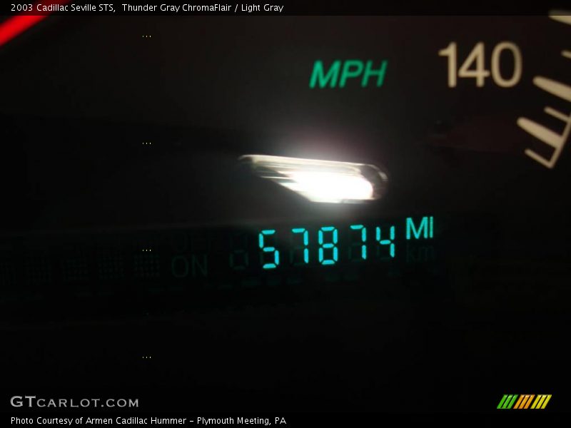 Thunder Gray ChromaFlair / Light Gray 2003 Cadillac Seville STS