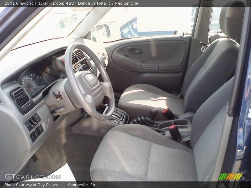 Dark Blue Metallic / Medium Gray 2001 Chevrolet Tracker Hardtop 4WD