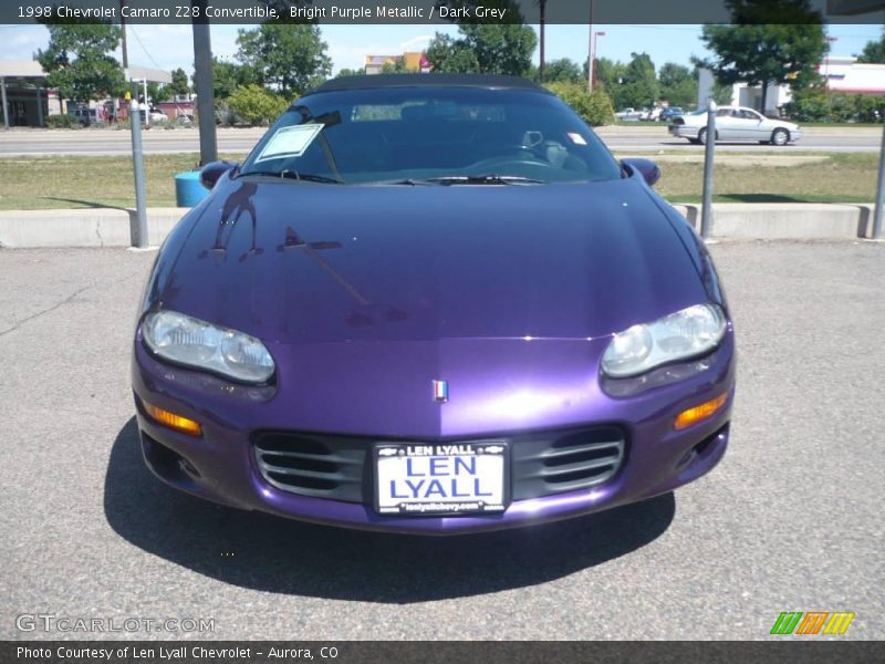 Bright Purple Metallic / Dark Grey 1998 Chevrolet Camaro Z28 Convertible