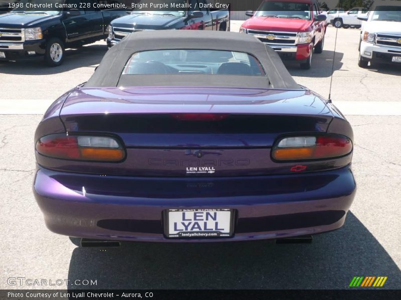 Bright Purple Metallic / Dark Grey 1998 Chevrolet Camaro Z28 Convertible